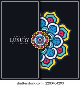 Luxury mandala background for greeting card design