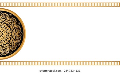 Luxury mandala background in islamic arabesque style pattern with floral for invitation	