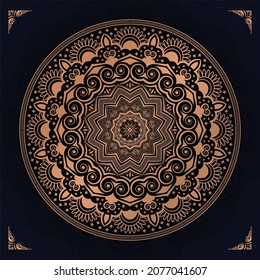 Luxury mandala background with Islamic mandala theme Premium Vector
