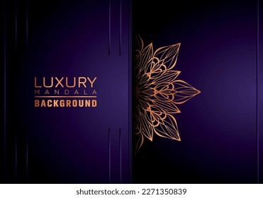 Luxury mandala background ornamental, arabesque style With Golden Arabesque Pattern Style. Decorative Mandala Ornament For Print, Brochure, Banner, Cover, Poster, Invitation Card