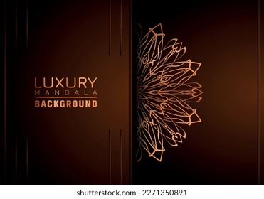 Luxury mandala background ornamental, arabesque style With Golden Arabesque Pattern Style. Decorative Mandala Ornament For Print, Brochure, Banner, Cover, Poster, Invitation Card