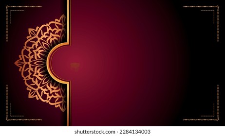 Luxury mandala background ornamental, arabesque style With Golden Arabesque Pattern Style. Decorative Mandala Ornament For Print, Brochure, Banner, Cover, Poster, Invitation Card