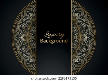 Luxury mandala background ornamental, arabesque style With Golden Arabesque Pattern Style. Decorative Mandala Ornament For Print