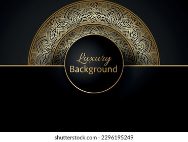 Luxury mandala background ornamental, arabesque style With Golden Arabesque Pattern Style. Decorative Mandala Ornament For Print