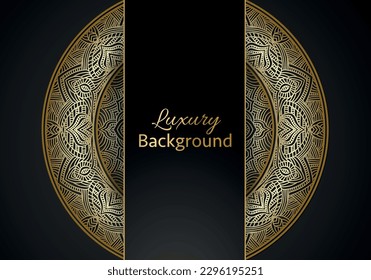 Luxury mandala background ornamental, arabesque style With Golden Arabesque Pattern Style. Decorative Mandala Ornament For Print