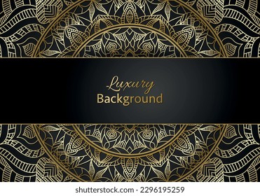 Luxury mandala background ornamental, arabesque style With Golden Arabesque Pattern Style. Decorative Mandala Ornament For Print