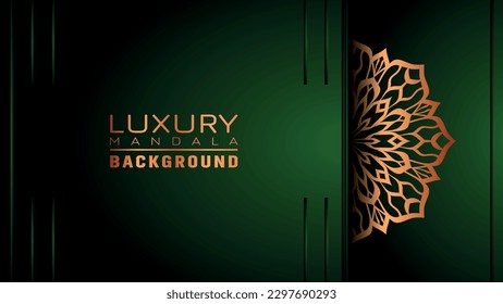 Luxury mandala background ornamental, arabesque style With Golden Arabesque Pattern Style. Decorative Mandala Ornament For Print, Brochure, Banner, Cover, Poster, Invitation Card