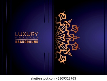 Luxury mandala background ornamental, arabesque style With Golden Arabesque Pattern Style. Decorative Mandala Ornament For Print, Brochure, Banner, Cover, Poster, Invitation Card