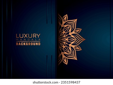 Luxury mandala background ornamental, arabesque style With Golden Arabesque Pattern Style. Decorative Mandala Ornament For Print, Brochure, Banner, Cover, Poster, Invitation Card