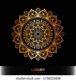 Luxury mandala background, luxury ornamental golden mandala design background