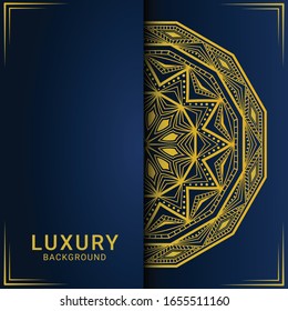 Luxus mandala Hintergrundmuster Premium Vektorillustration.eps
