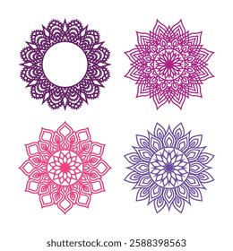 Luxury mandala background sat of 4