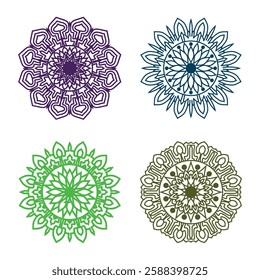 Luxury mandala background sat of 4