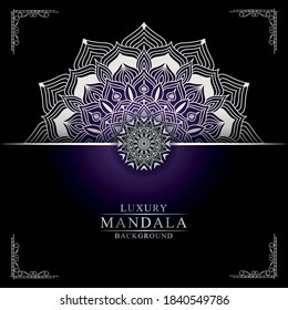 Luxus-Mandala-Hintergrund, Vektordesign-Vorlage
