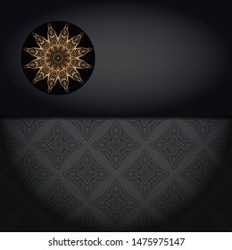 Luxury mandala background. Vector illustration.  For book cover, wedding invitation, or other tempalte card. 