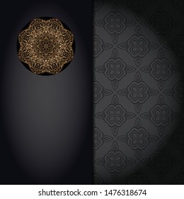 Luxury mandala background. Vector illustration.  For book cover, wedding invitation, or other tempalte card. 