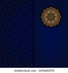Luxury mandala background. Vector illustration.  For book cover, wedding invitation, or other tempalte card. 