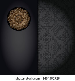 Luxury mandala background. Vector illustration.  For book cover, wedding invitation, or other tempalte card. 