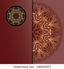 Luxury mandala background. Vector illustration.  For book cover, wedding invitation, or other tempalte card. 