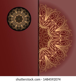 Luxury mandala background. Vector illustration.  For book cover, wedding invitation, or other tempalte card. 