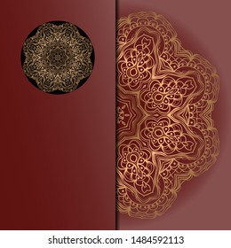 Luxury mandala background. Vector illustration.  For book cover, wedding invitation, or other tempalte card. 