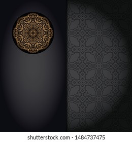 Luxury mandala background. Vector illustration.  For book cover, wedding invitation, or other tempalte card. 