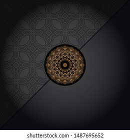 Luxury mandala background. Vector illustration.  For book cover, wedding invitation, or other tempalte card. 