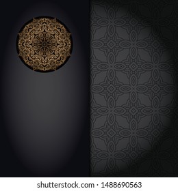 Luxury mandala background. Vector illustration.  For book cover, wedding invitation, or other tempalte card. 