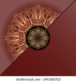 Luxury mandala background. Vector illustration.  For book cover, wedding invitation, or other template card. 