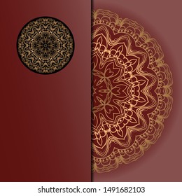 Luxury mandala background. Vector illustration.  For book cover, wedding invitation, or other template card. 