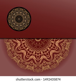 Luxury mandala background. Vector illustration.  For book cover, wedding invitation, or other tempalte card. 