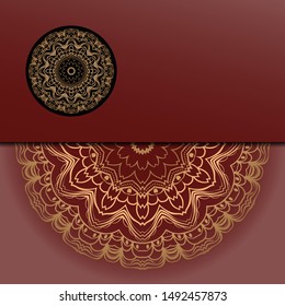Luxury mandala background. Vector illustration.  For book cover, wedding invitation, or other tempalte card. 
