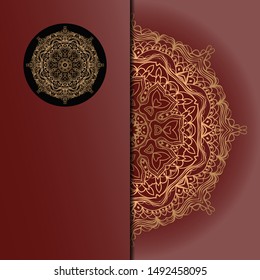 Luxury mandala background. Vector illustration.  For book cover, wedding invitation, or other tempalte card. 