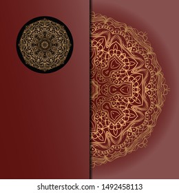 Luxury mandala background. Vector illustration.  For book cover, wedding invitation, or other tempalte card. 