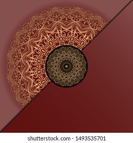 Luxury mandala background. Vector illustration.  For book cover, wedding invitation, or other tempalte card. 