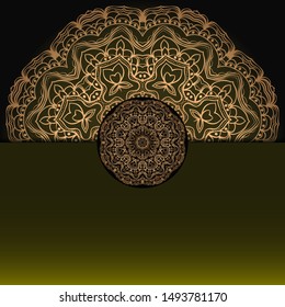 Luxury mandala background. Vector illustration.  For book cover, wedding invitation, or other tempalte card. 