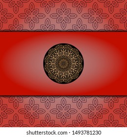 Luxury mandala background. Vector illustration.  For book cover, wedding invitation, or other tempalte card. 