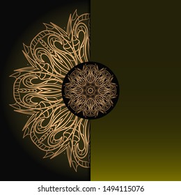 Luxury mandala background. Vector illustration.  For book cover, wedding invitation, or other tempalte card. 