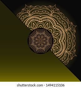 Luxury mandala background. Vector illustration.  For book cover, wedding invitation, or other tempalte card. 