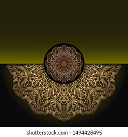 Luxury mandala background. Vector illustration.  For book cover, wedding invitation, or other tempalte card. 
