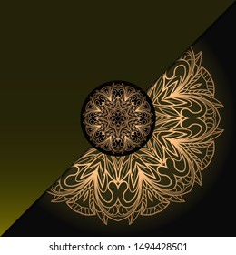 Luxury mandala background. Vector illustration.  For book cover, wedding invitation, or other tempalte card. 