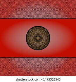Luxury mandala background. Vector illustration.  For book cover, wedding invitation, or other tempalte card. 