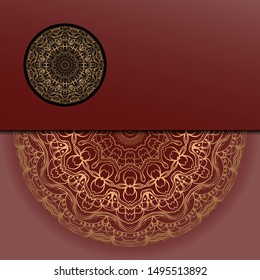 Luxury mandala background. Vector illustration.  For book cover, wedding invitation, or other tempalte card. 