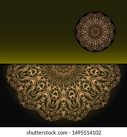 Luxury mandala background. Vector illustration.  For book cover, wedding invitation, or other tempalte card. 