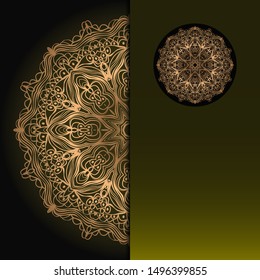 Luxury mandala background. Vector illustration.  For book cover, wedding invitation, or other tempalte card. 