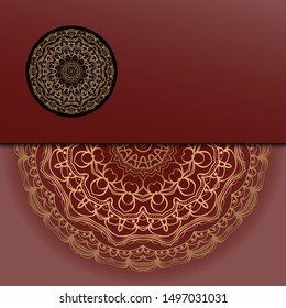 Luxury mandala background. Vector illustration.  For book cover, wedding invitation, or other tempalte card. 