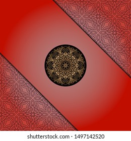 Luxury mandala background. Vector illustration.  For book cover, wedding invitation, or other tempalte card. 
