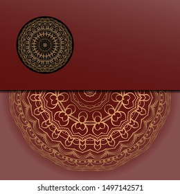 Luxury mandala background. Vector illustration.  For book cover, wedding invitation, or other tempalte card. 