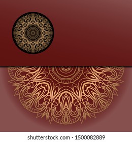 Luxury mandala background. Vector illustration.  For book cover, wedding invitation, or other tempalte card. 