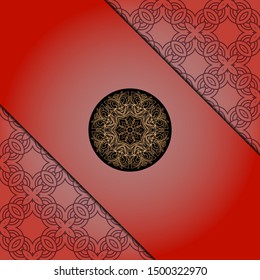 Luxury mandala background. Vector illustration.  For book cover, wedding invitation, or other tempalte card. 